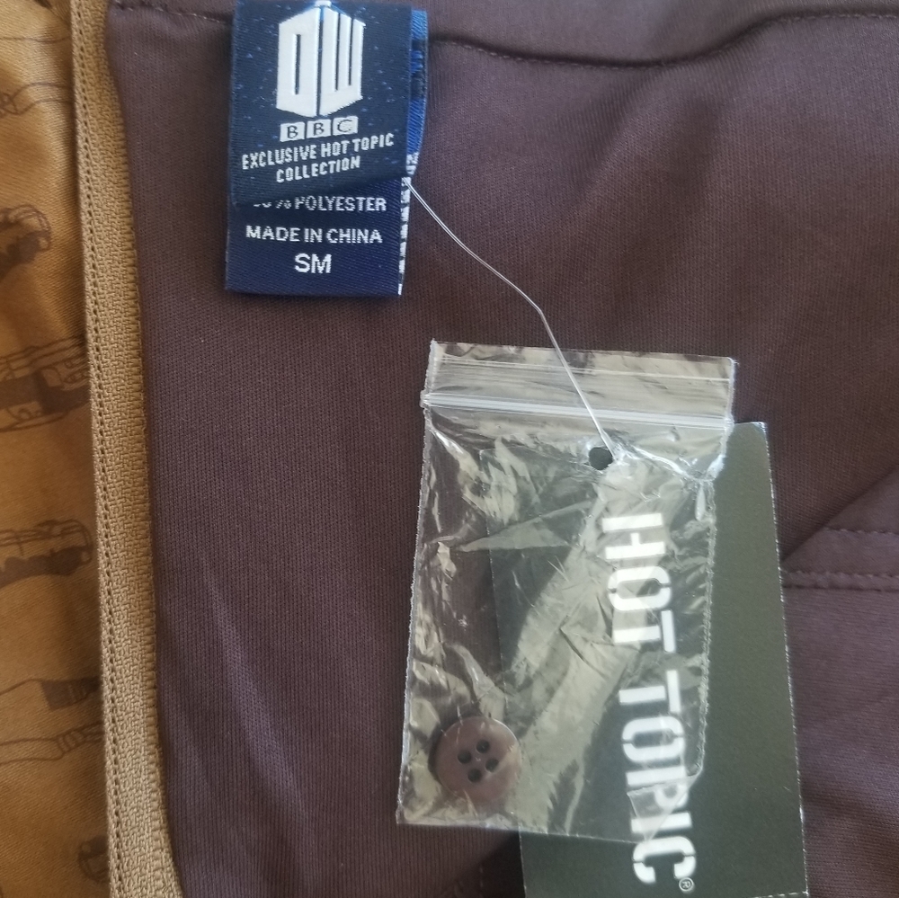 Dr. Who Regeneration Brown Halter Style Dress Hot Topic NWT Cosplay Costumes - Picture 13 of 16